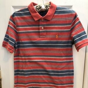 𝅺POLO Ralph Lauren Collared short sleeve‎ striped  shirt Boys size L 14 -16